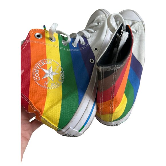 CONVERSE Pride Rainbow High Top Sneakers Sz Mens 11 / Womens 13 - Picture 8 of 10